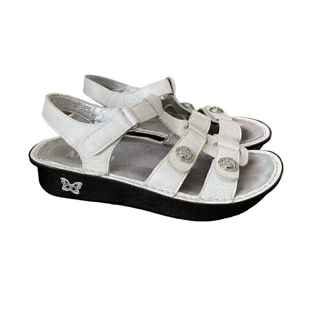 Alegria Kleo Pearl Rose KLE-670 Women’s White Leather Sandals Size 37 US 7